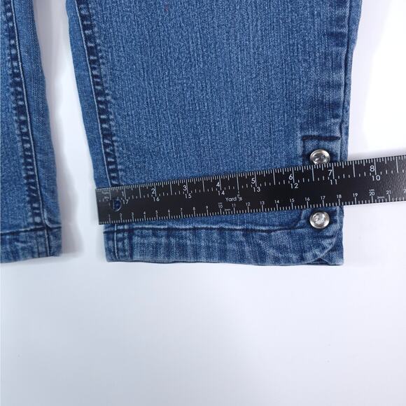 Chicos Jeans Womens 0 (30x20) Blue Crop Capri Stretch Denim Bling - Picture 9 of 9